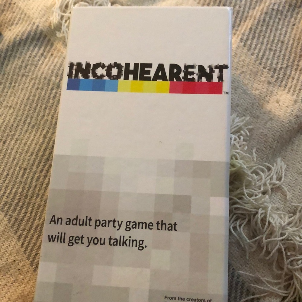 incoherent card game- never used